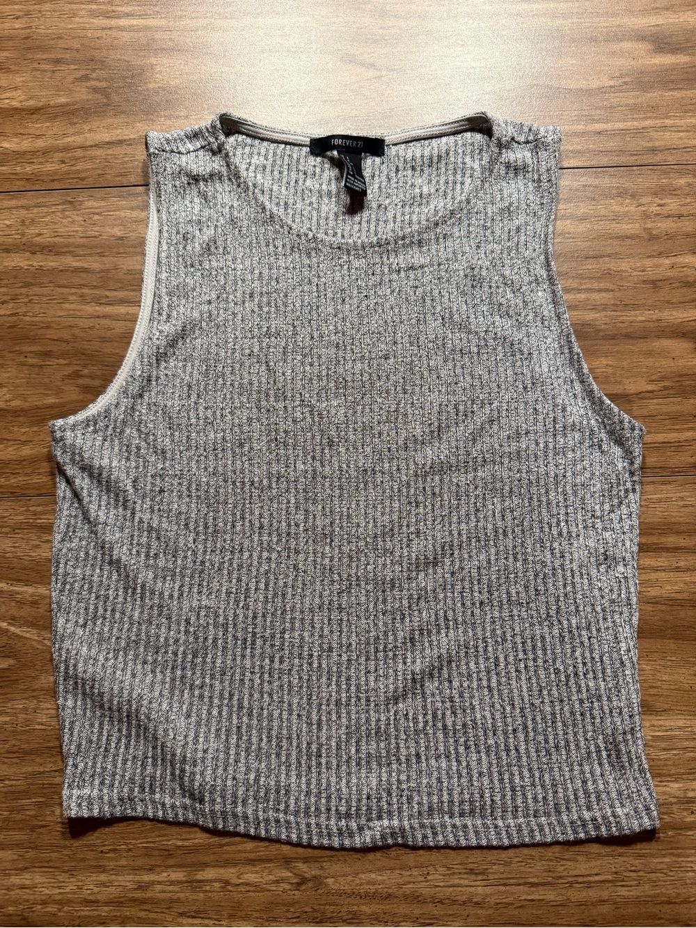 Forever 21 Light Gray Ribbed Tank Top